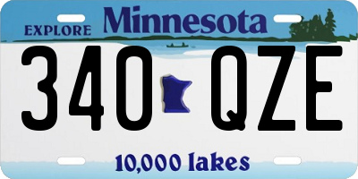 MN license plate 340QZE