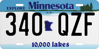 MN license plate 340QZF