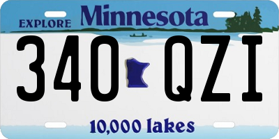 MN license plate 340QZI