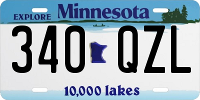 MN license plate 340QZL