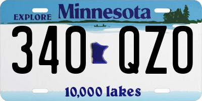 MN license plate 340QZO