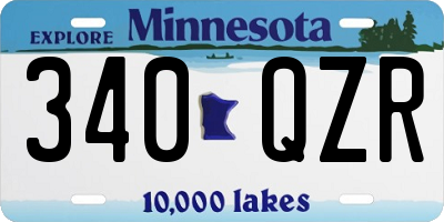 MN license plate 340QZR