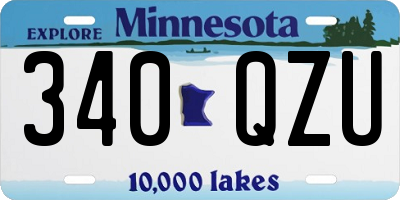 MN license plate 340QZU