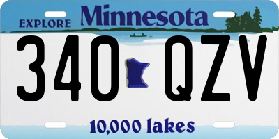 MN license plate 340QZV