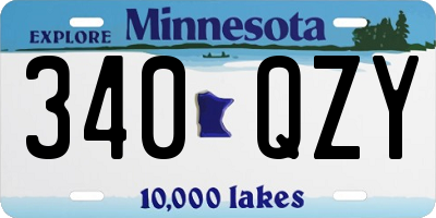 MN license plate 340QZY