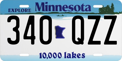 MN license plate 340QZZ