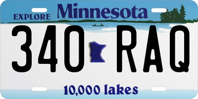 MN license plate 340RAQ