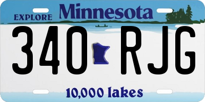 MN license plate 340RJG
