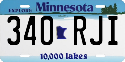 MN license plate 340RJI