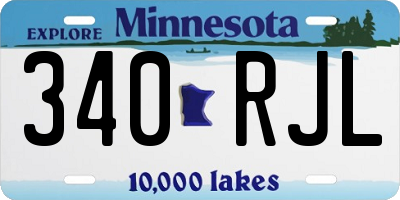 MN license plate 340RJL
