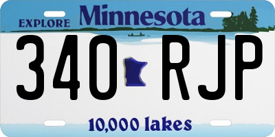 MN license plate 340RJP