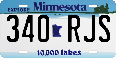 MN license plate 340RJS