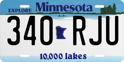 MN license plate 340RJU