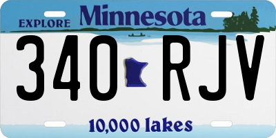 MN license plate 340RJV