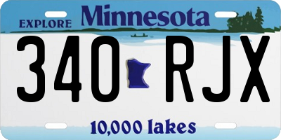 MN license plate 340RJX