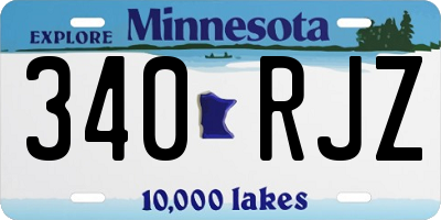 MN license plate 340RJZ