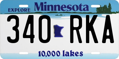 MN license plate 340RKA