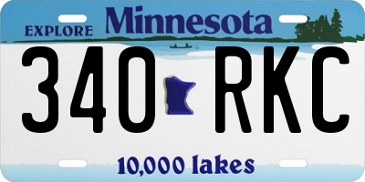 MN license plate 340RKC