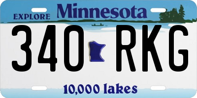 MN license plate 340RKG
