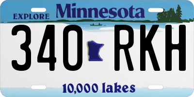 MN license plate 340RKH
