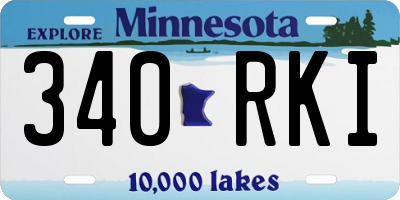 MN license plate 340RKI