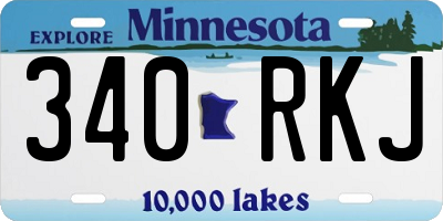 MN license plate 340RKJ