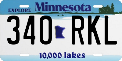 MN license plate 340RKL