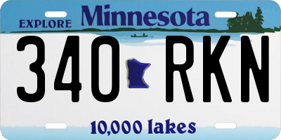 MN license plate 340RKN