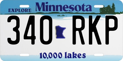 MN license plate 340RKP
