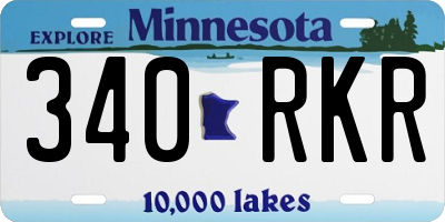 MN license plate 340RKR