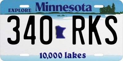 MN license plate 340RKS