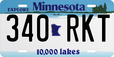 MN license plate 340RKT