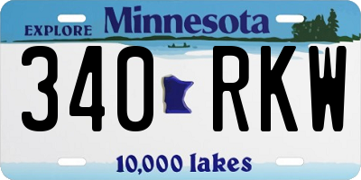 MN license plate 340RKW