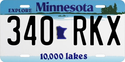 MN license plate 340RKX