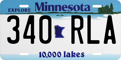 MN license plate 340RLA
