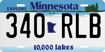 MN license plate 340RLB