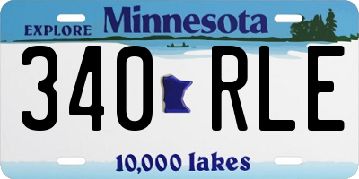 MN license plate 340RLE