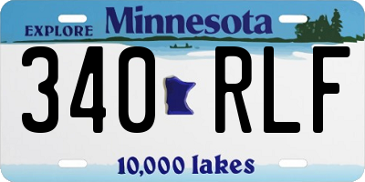 MN license plate 340RLF
