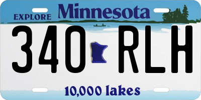 MN license plate 340RLH