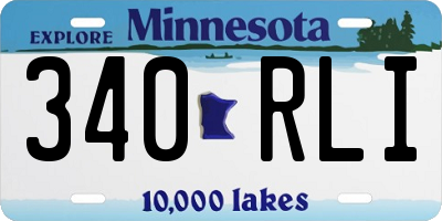 MN license plate 340RLI