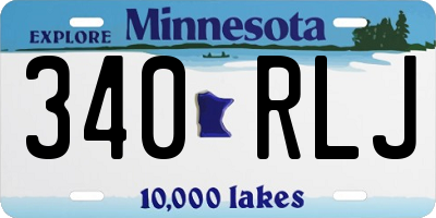 MN license plate 340RLJ