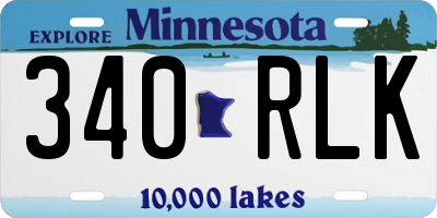 MN license plate 340RLK