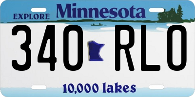MN license plate 340RLO