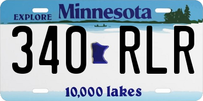 MN license plate 340RLR