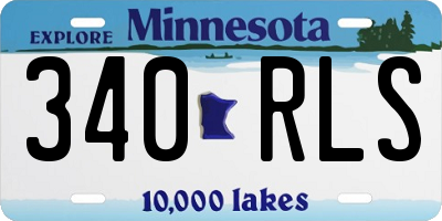 MN license plate 340RLS
