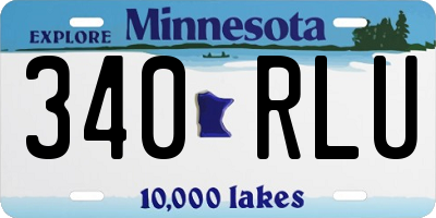 MN license plate 340RLU