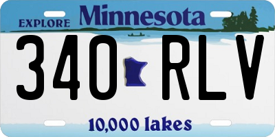 MN license plate 340RLV