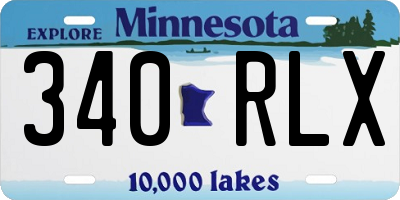 MN license plate 340RLX