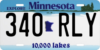 MN license plate 340RLY