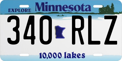 MN license plate 340RLZ